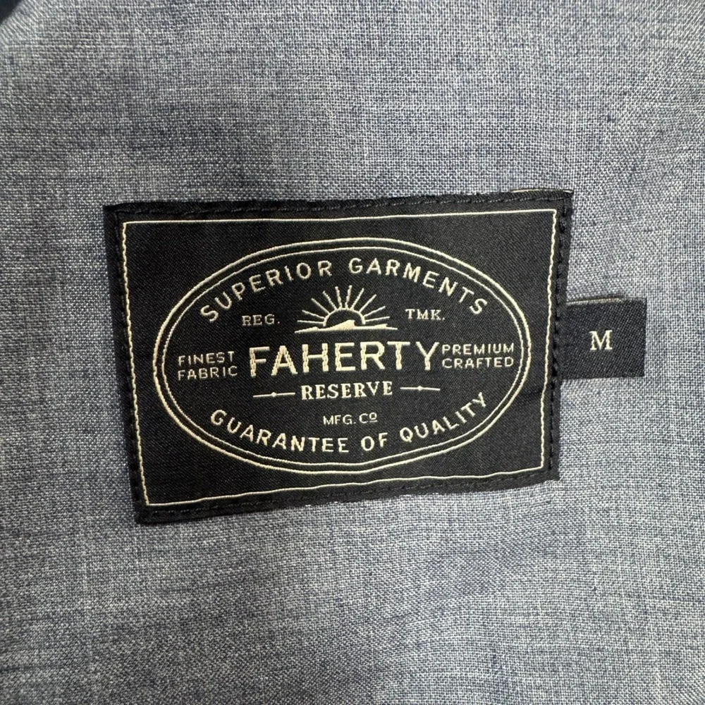 Faherty Reserve Movement Blazer Jacket Mens M Navy Blue Coolmax Bi-Stretch